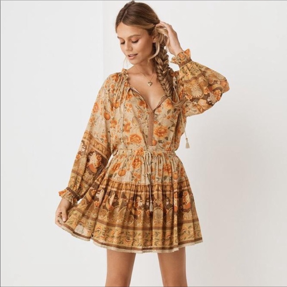 Spell seashell mini skirt-sand